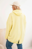 Oversize mikina klokanka s kapucňou a potlačou model 25040